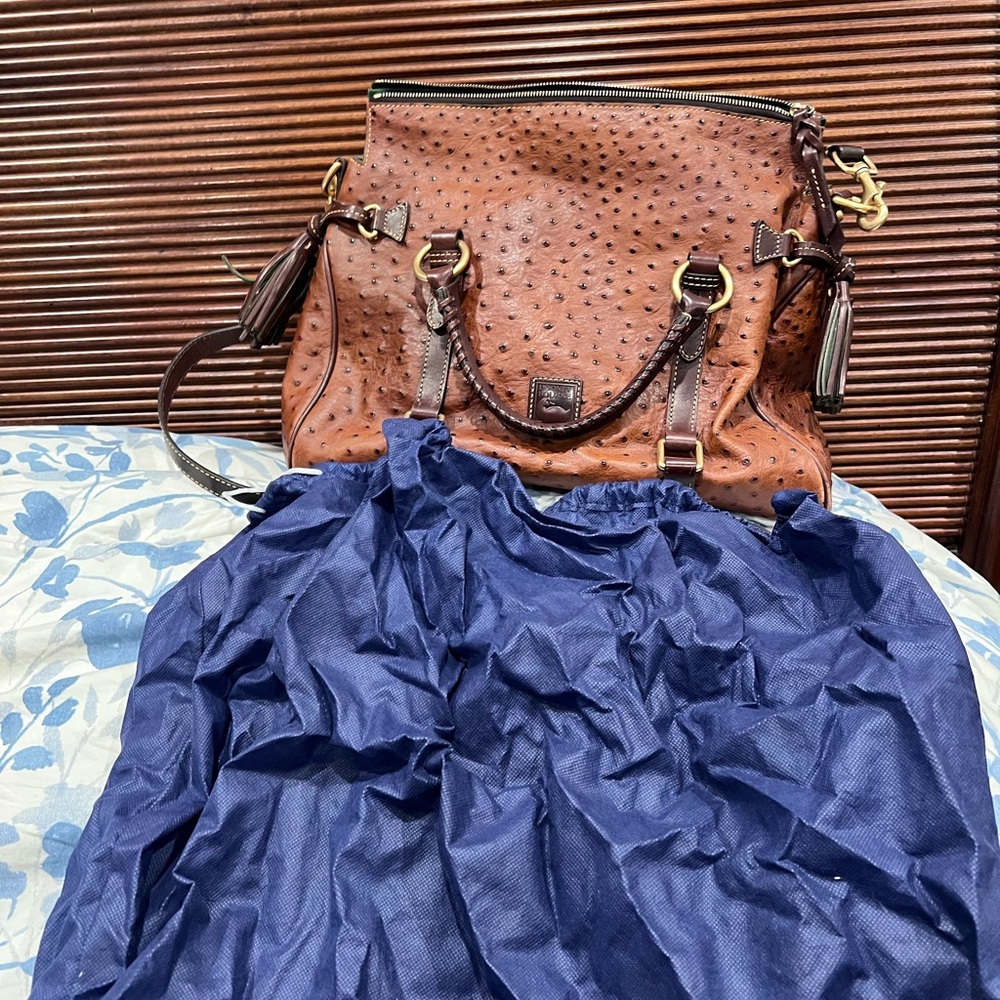 Dooney and Bourke Large Florentine Ostrich Embossed Satchel
